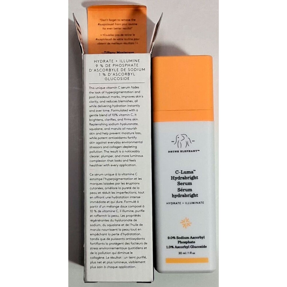 Drunk Elephant C-Luma Hydrabright Hydrating Serum, Fragrance Free - 1 fl oz